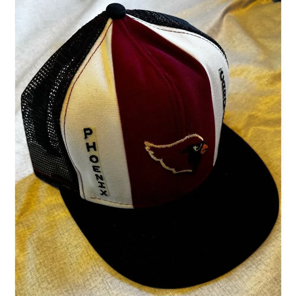 Phoenix Cardinals NFL AJD Lucky Stripes Mesh Snap Trucker Hat Cap Vintage